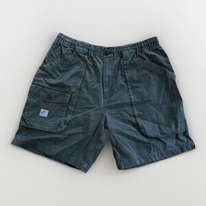 Original Island Sport Men's Large Key Largo Green Cargo Shorts Drawstring